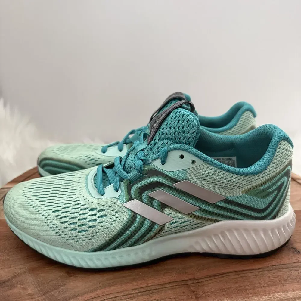 Adidas Aerobounce Shoes Womens‎ Size 8.5 Teal Mint Running Mesh Bounce Sneakers